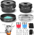 Odoland 16pcs Camping Cookware Set: Lightweight, Non-Stick & Portable