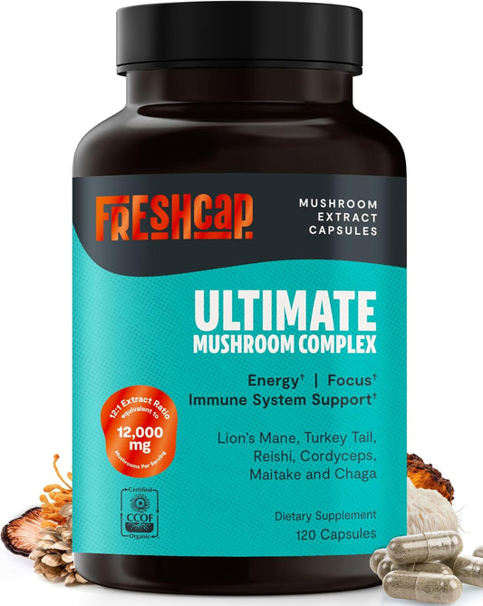 Ultimate Mushroom Supplement with 12,000mg for Wellness Support