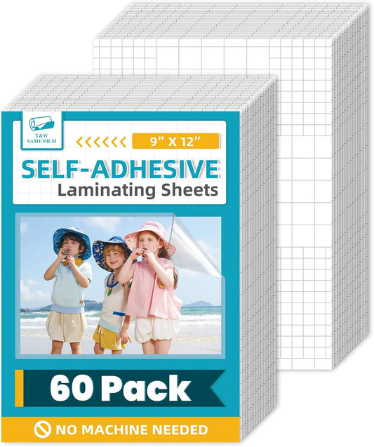 Easy Laminating: T&W SAME FILM 60 Pack Self Seal Sheets