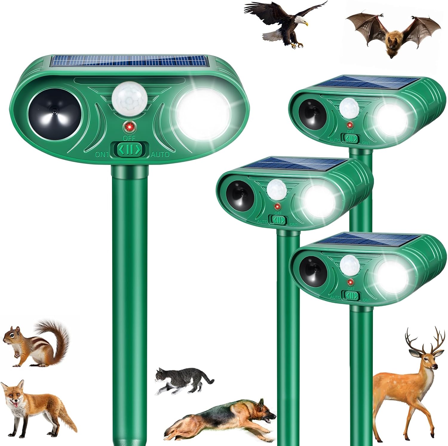 Solar Ultrasonic Animal Repellent Devices for Outdoor Use
