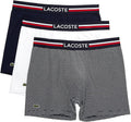 Lacoste Men's Cotton Stretch Big Croc Print Trunks 3-Pack Briefs