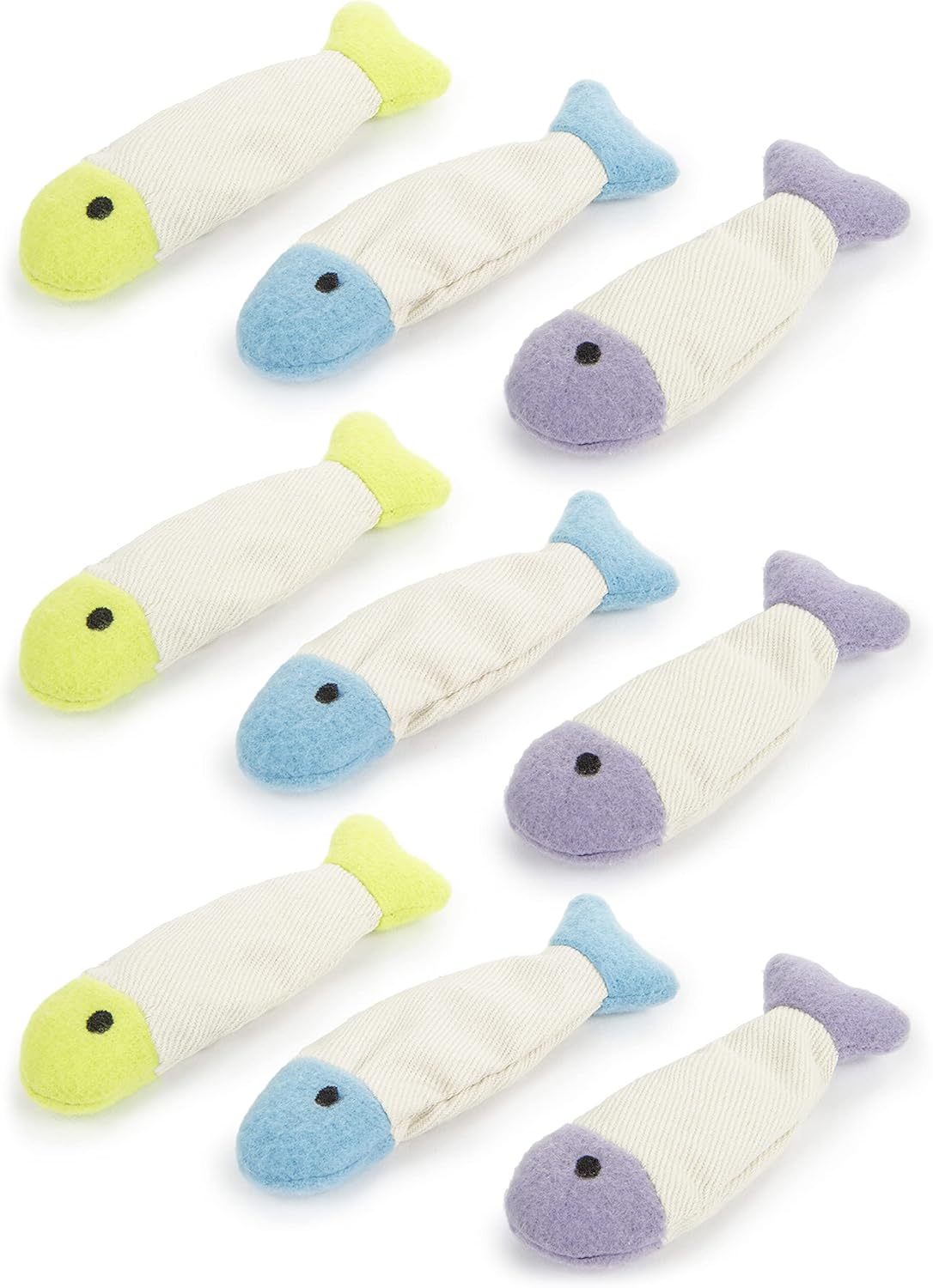 9-Piece Fish Flop Crinkle Cat Toys - Irresistible Catnip Fun!