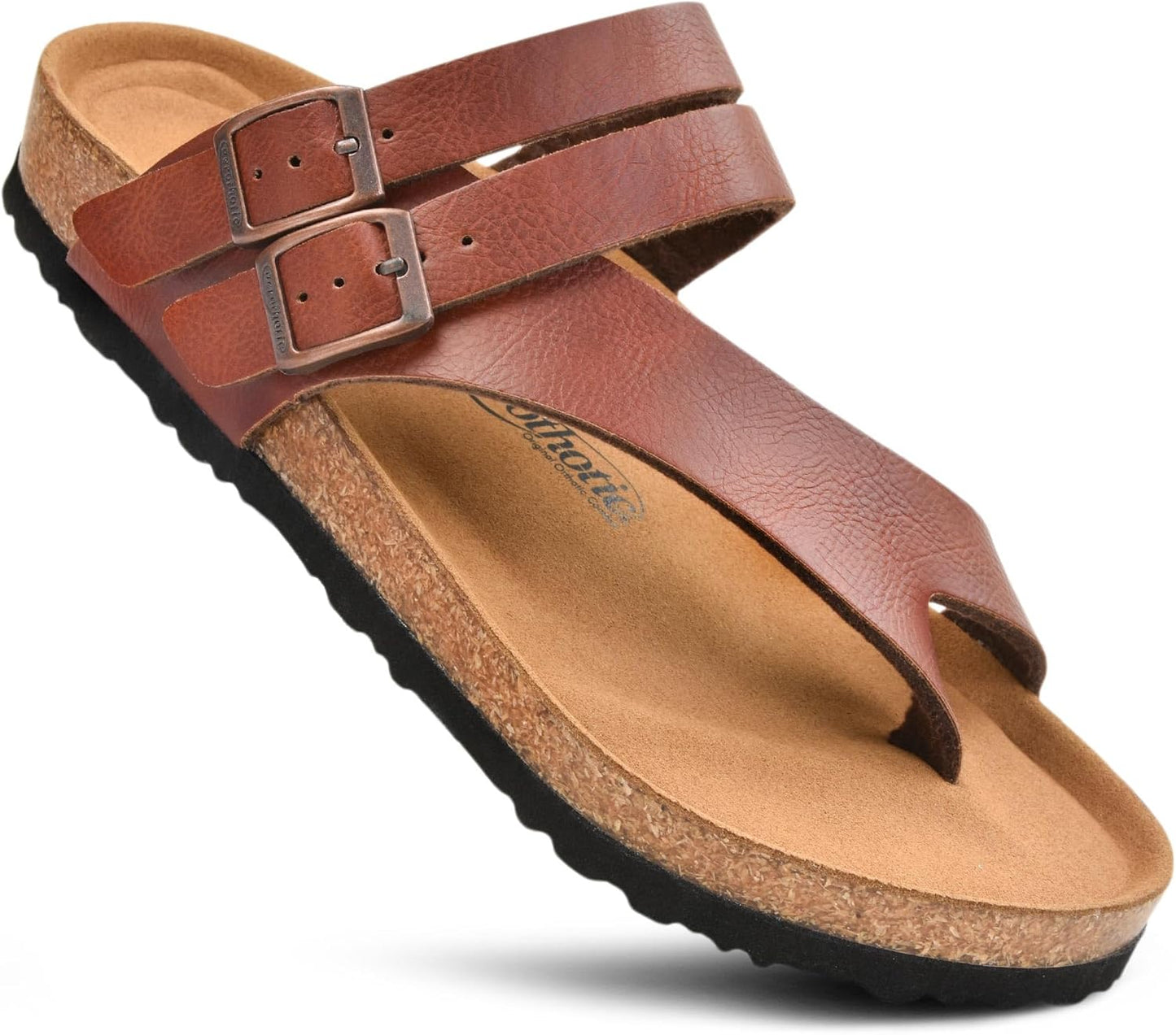 AEROTHOTIC Womens Strappy Slip-On Sandals with Arch Support