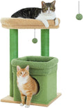 Cactus Cat Tree Tower for Small Cats - Cozy Condo & Sisal Posts