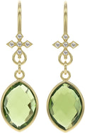 Crystal Earrings for Women Marquise Shape - 18K Gold Vermeil