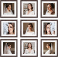 10x10 Picture Frame Set of 9 - Multi Collage Square Frames
