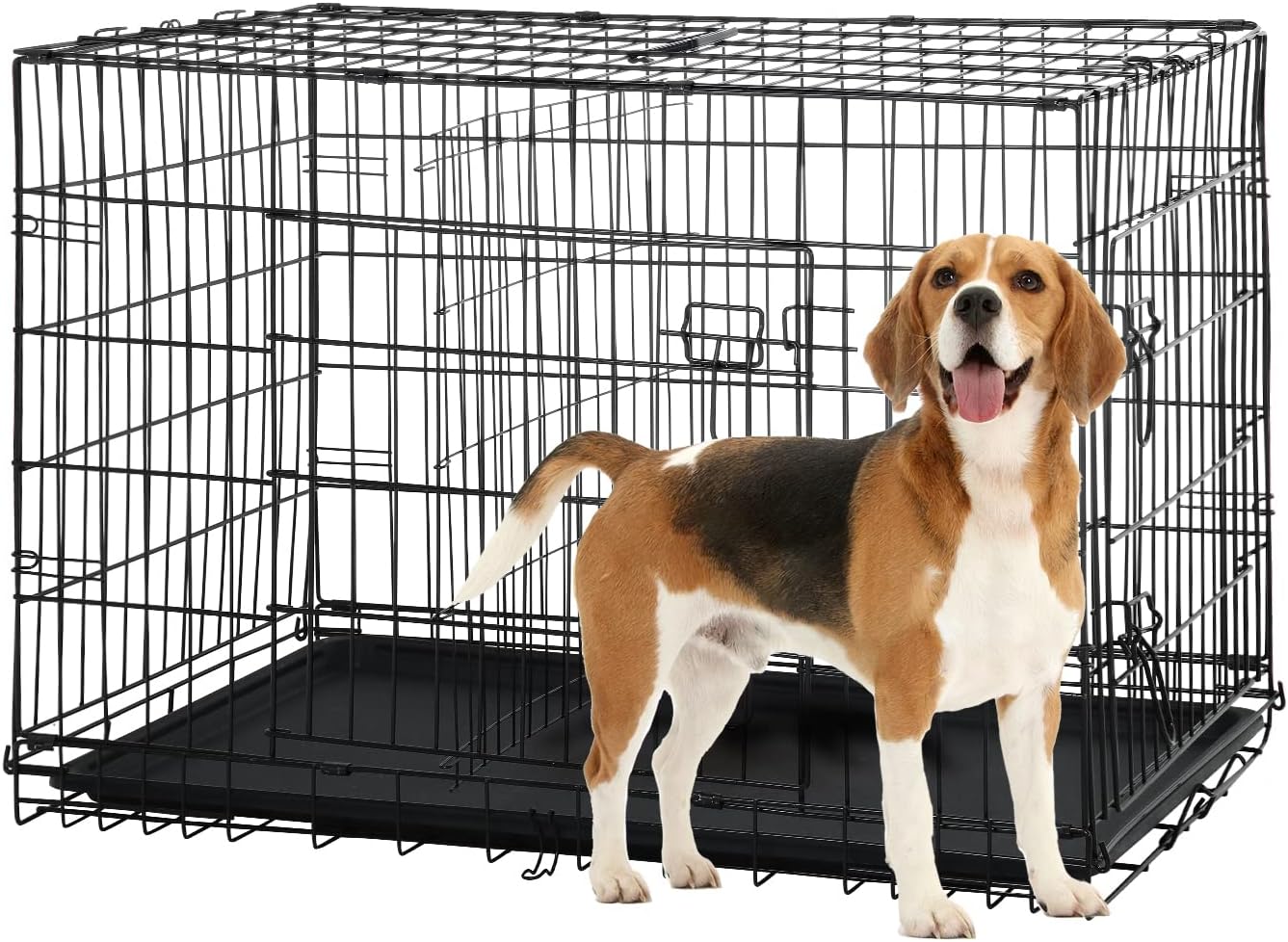 30 Inch Dog Crate for Small Dogs - Foldable Metal Kennel