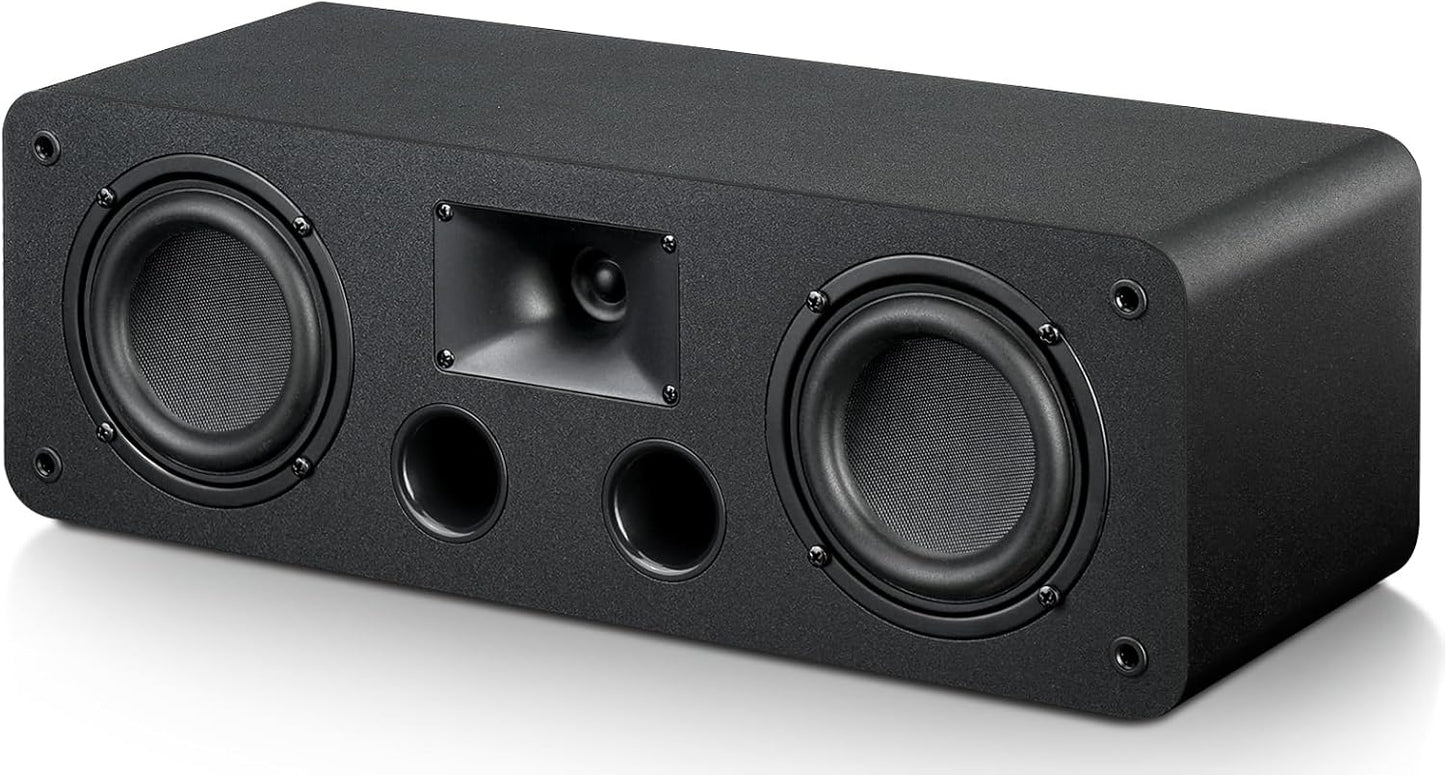 Saiyin Center Channel Speaker with Dual 4-Inch Woofers for Clarity
