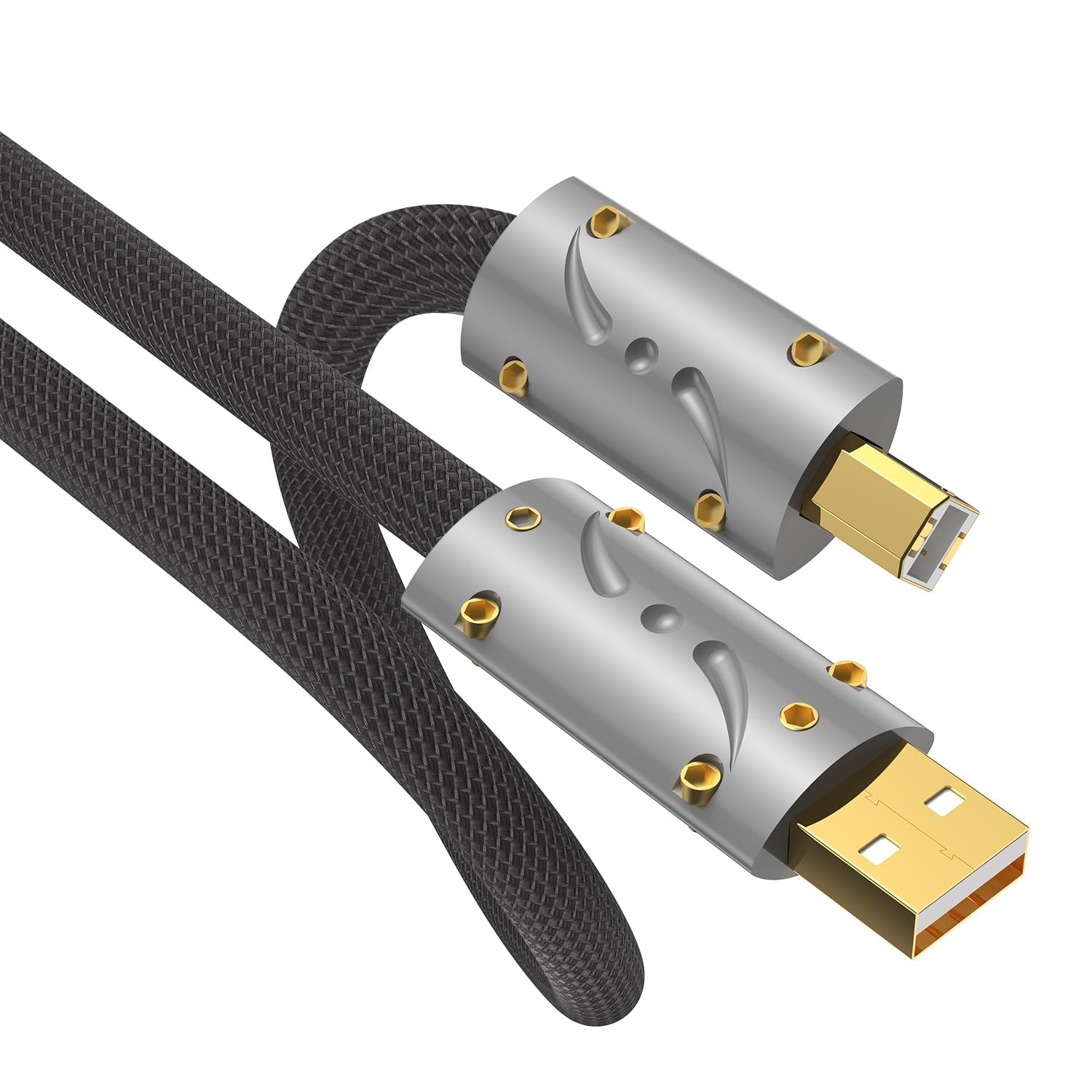 Viborg HiFi USB A to B Cable for Audiophile Audio Devices