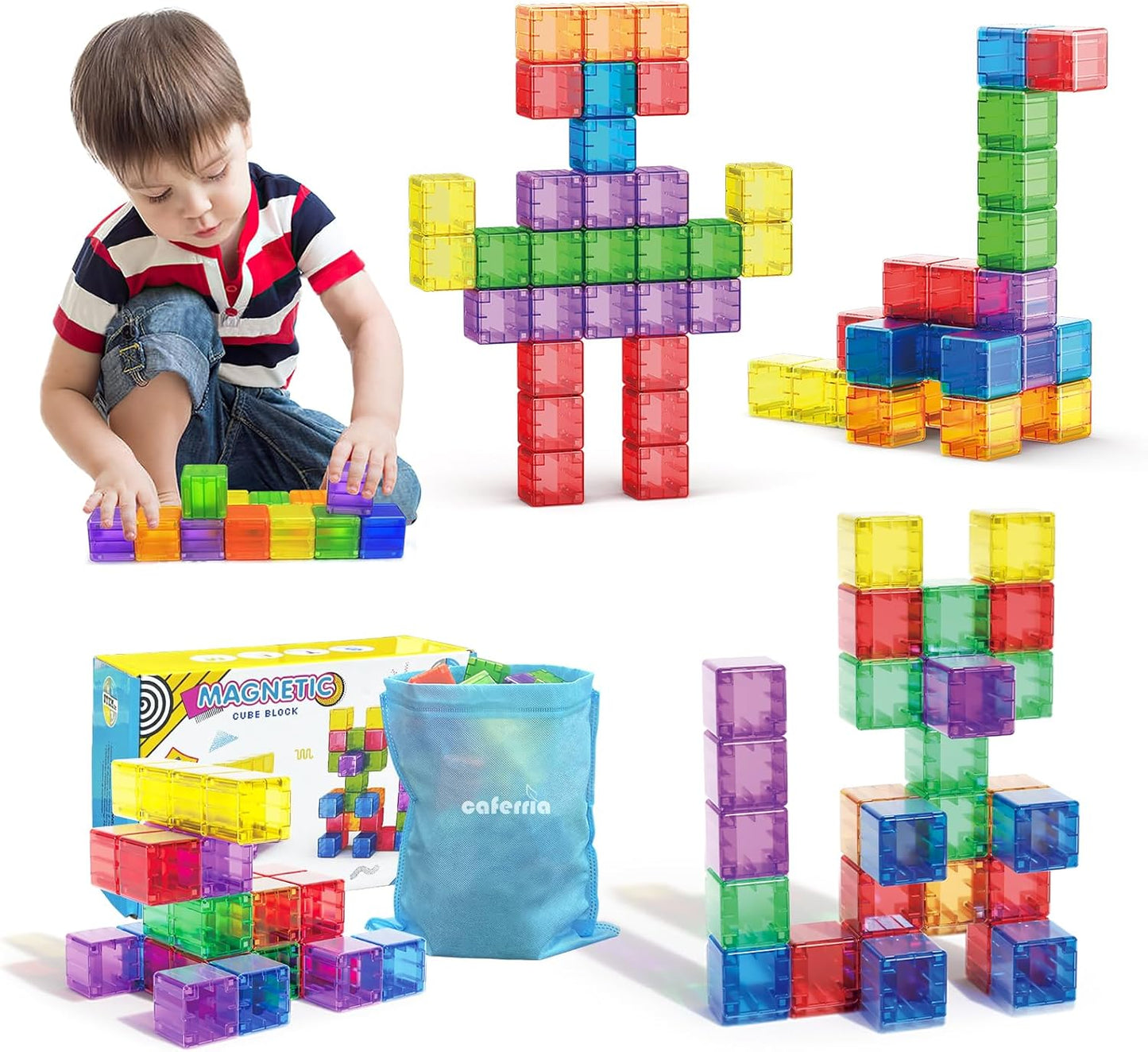 STEM Magnetic Building Blocks Set - Creative Learning Fun!