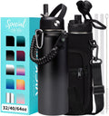 40 oz Insulated Water Bottle Wide Mouth Stainless Steel - Long Cold