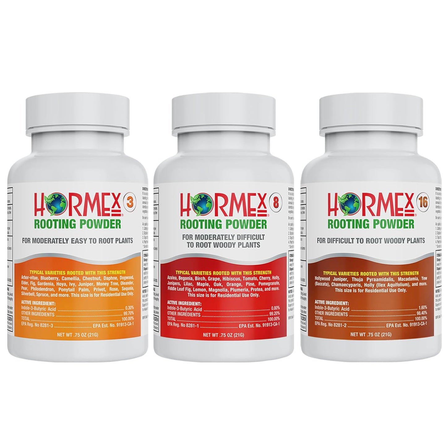 Hormex Rooting Powder Combo #3 for Fast Plant Cloning Success