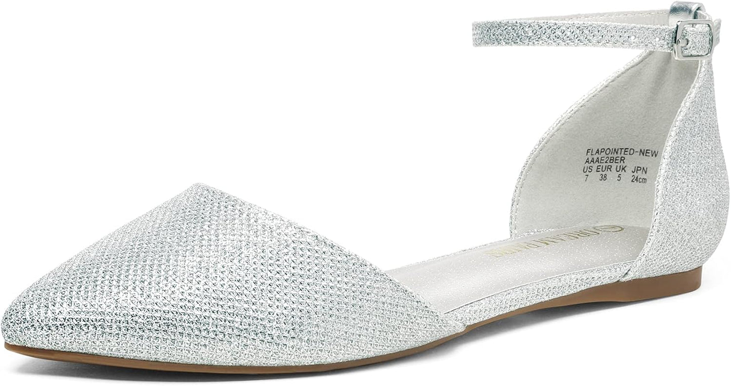 DREAM PAIRS Women's Casual D'Orsay Pointed Ballet Flats Shoes