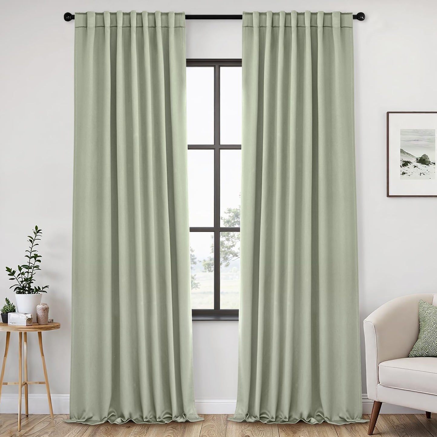 Extra Long 102 Inch Blackout Curtains for Room Darkening