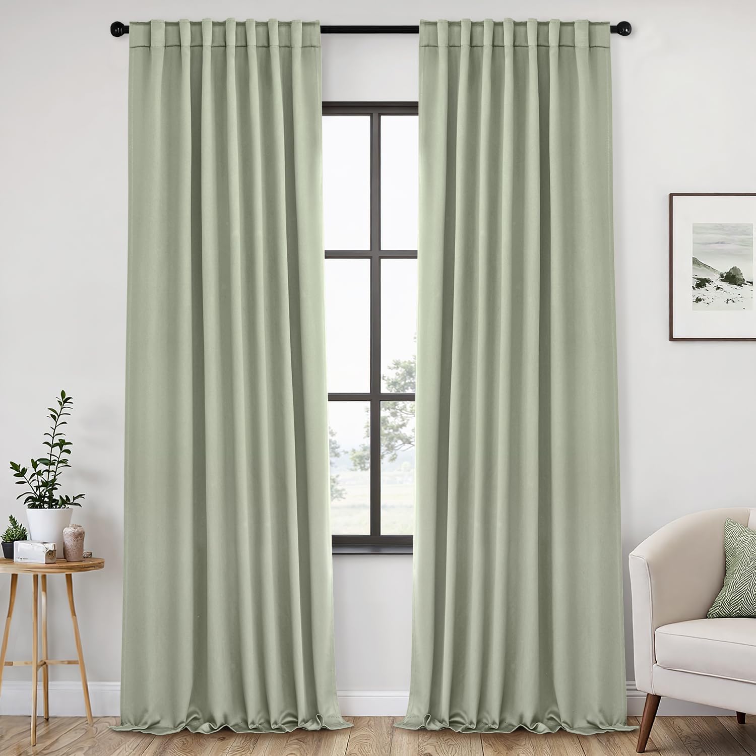 Extra Long 102 Inch Blackout Curtains for Room Darkening