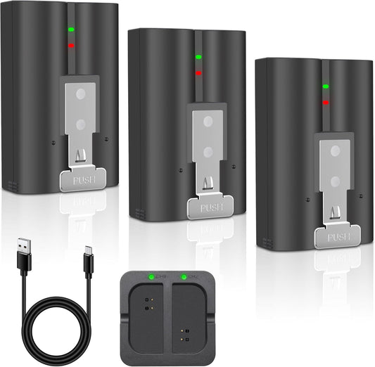 Upgrade Your Ring Camera: 3PK 6040mAh Batteries + Charger 