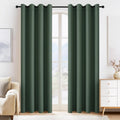 PONY DANCE Dark Green Blackout Curtains for Bedroom Closets