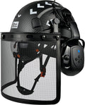 Forestry Chainsaw Work Safety Helmet with Bluetooth Ear Muffs - Full