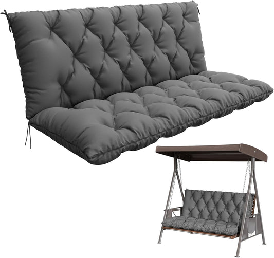 Porch Swing Cushion with Backrest for Outdoor Comfort and Style