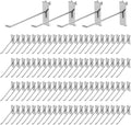 Polmart 8 in Heavy Duty Silver Gridwall Panel Hooks - Pack of 96