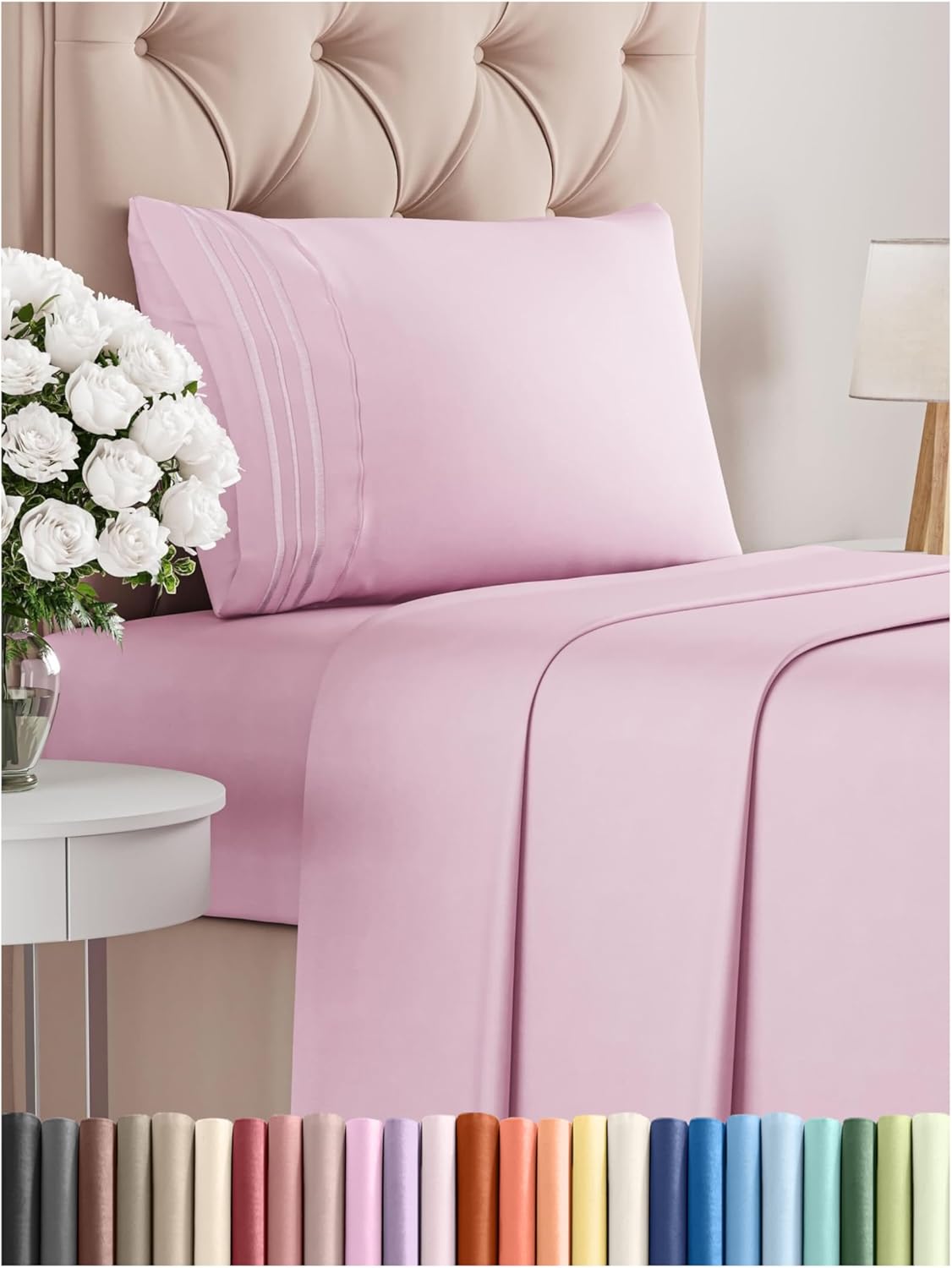 Twin Size 3 Piece Sheet Set - Comfy Breathable & Cooling Sheets