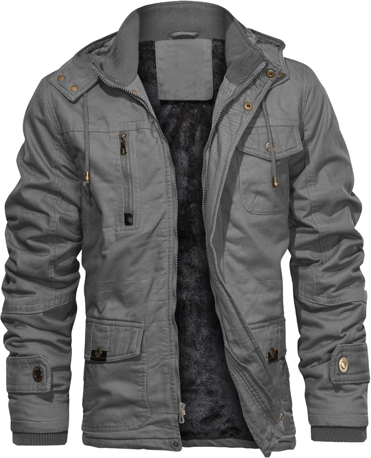 Thick Winter Jackets for Men with Hood and Fleece Lining