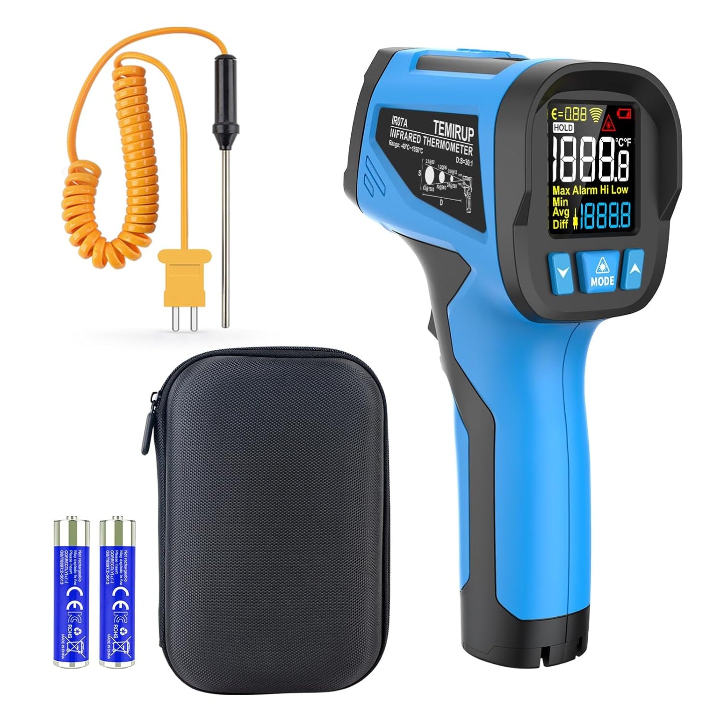 Infrared Thermometer Temperature Gun for Cooking and HVAC Use