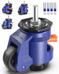 Leveling Stem Casters Set of 4 - 2640 lb Capacity Retractable Wheels