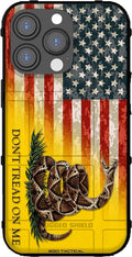 Dont Tread on Me Flag Rugged Shield Case for iPhone 16 Pro Max