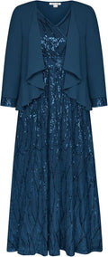GRACE KARIN Women's Two Piece Sequin Dress with Jacket - Elegant Shoes