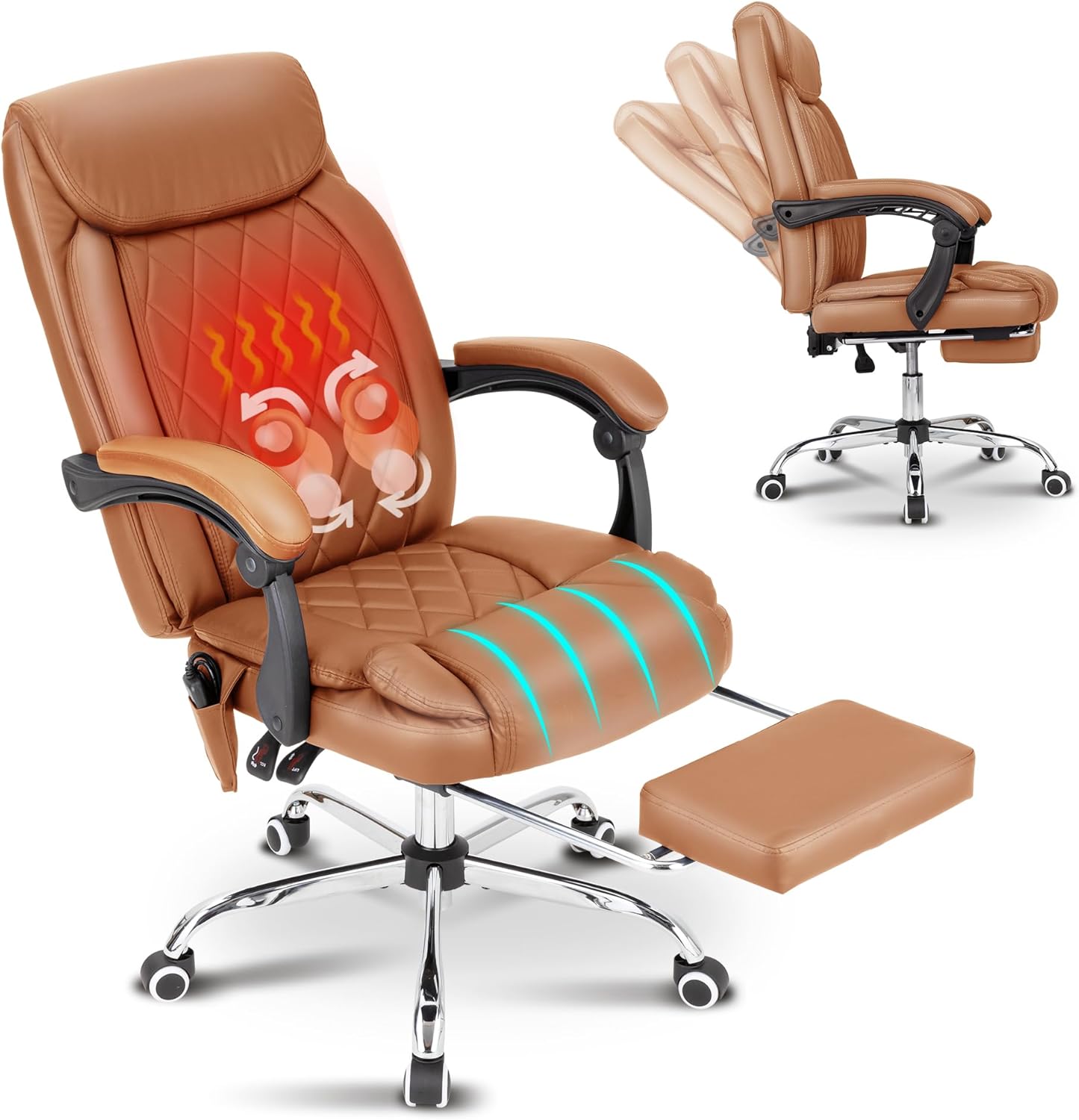 BOWTHY Heated Massage Office Chair - Ultimate Comfort