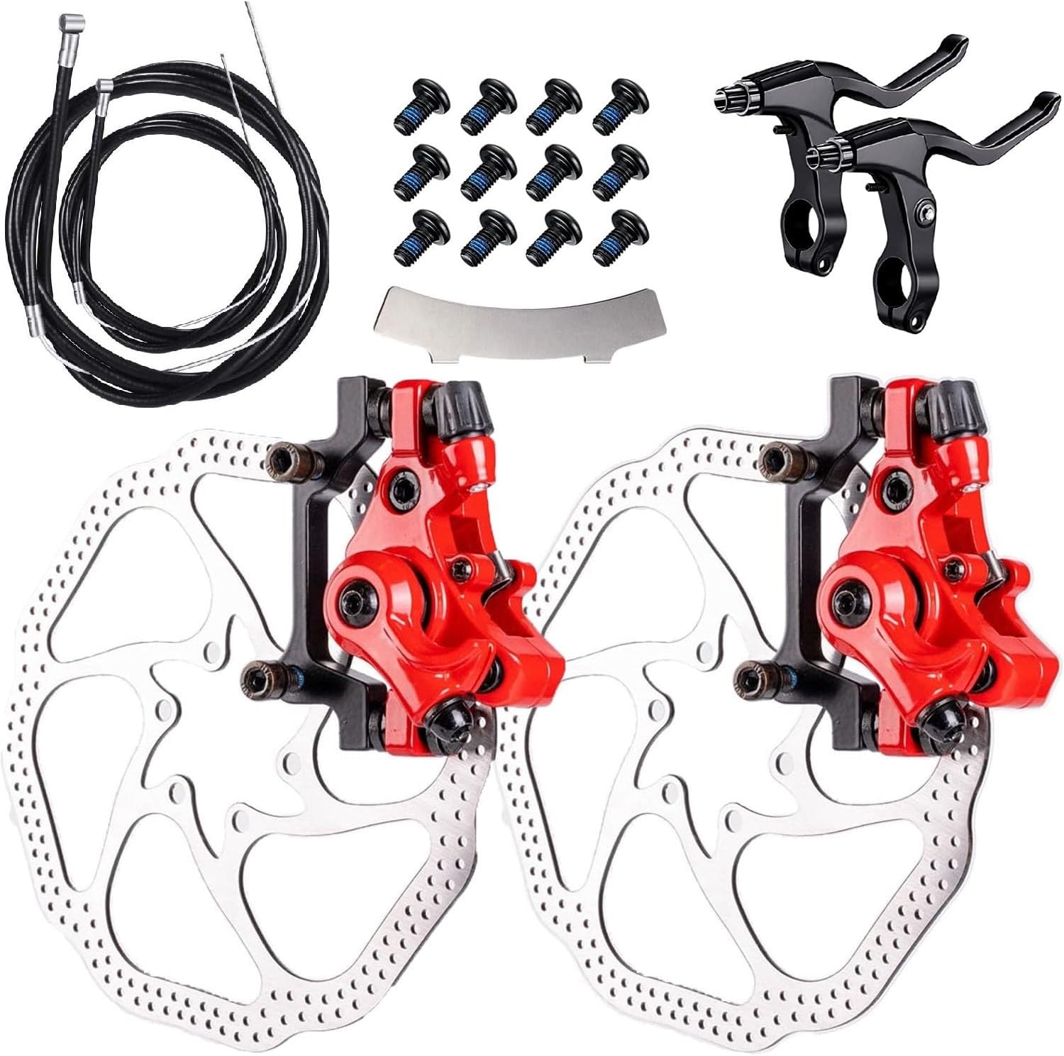 Bike Disc Brake Kit with Stainless Steel Rotors and Levers