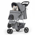 MoNiBloom 3-Wheel Pet Stroller for Small and Medium Dogs - Lightweight