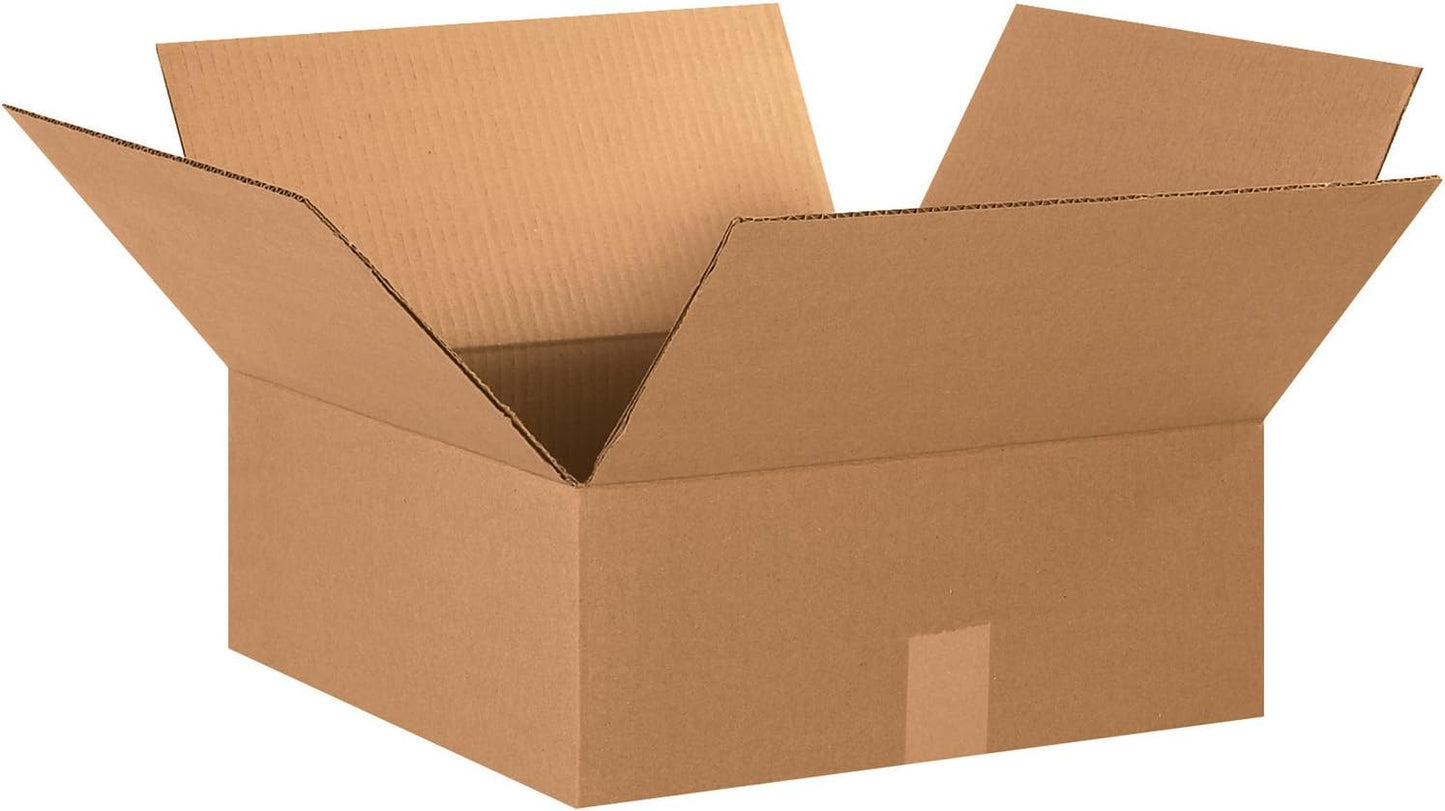 AVIDITI Shipping Boxes Flat 15x15x6 for Moving and Storage
