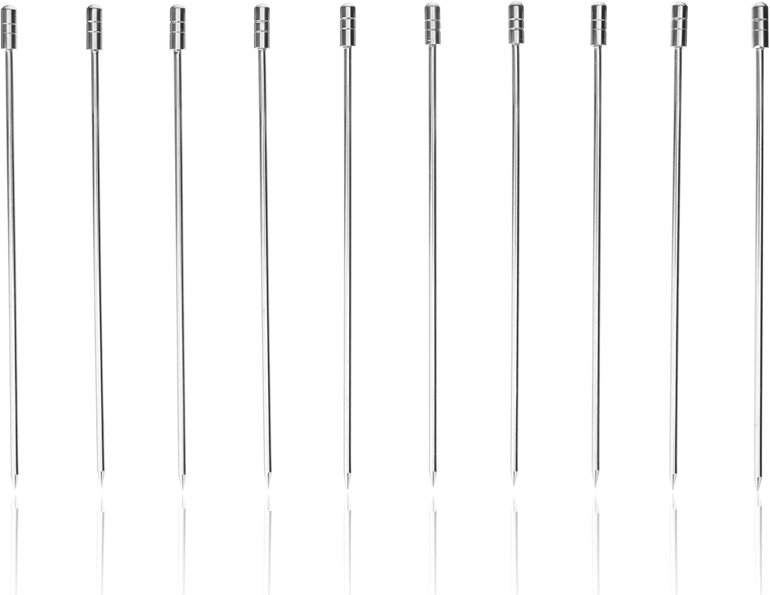Premium Stainless Steel Cocktail Picks Set of 10