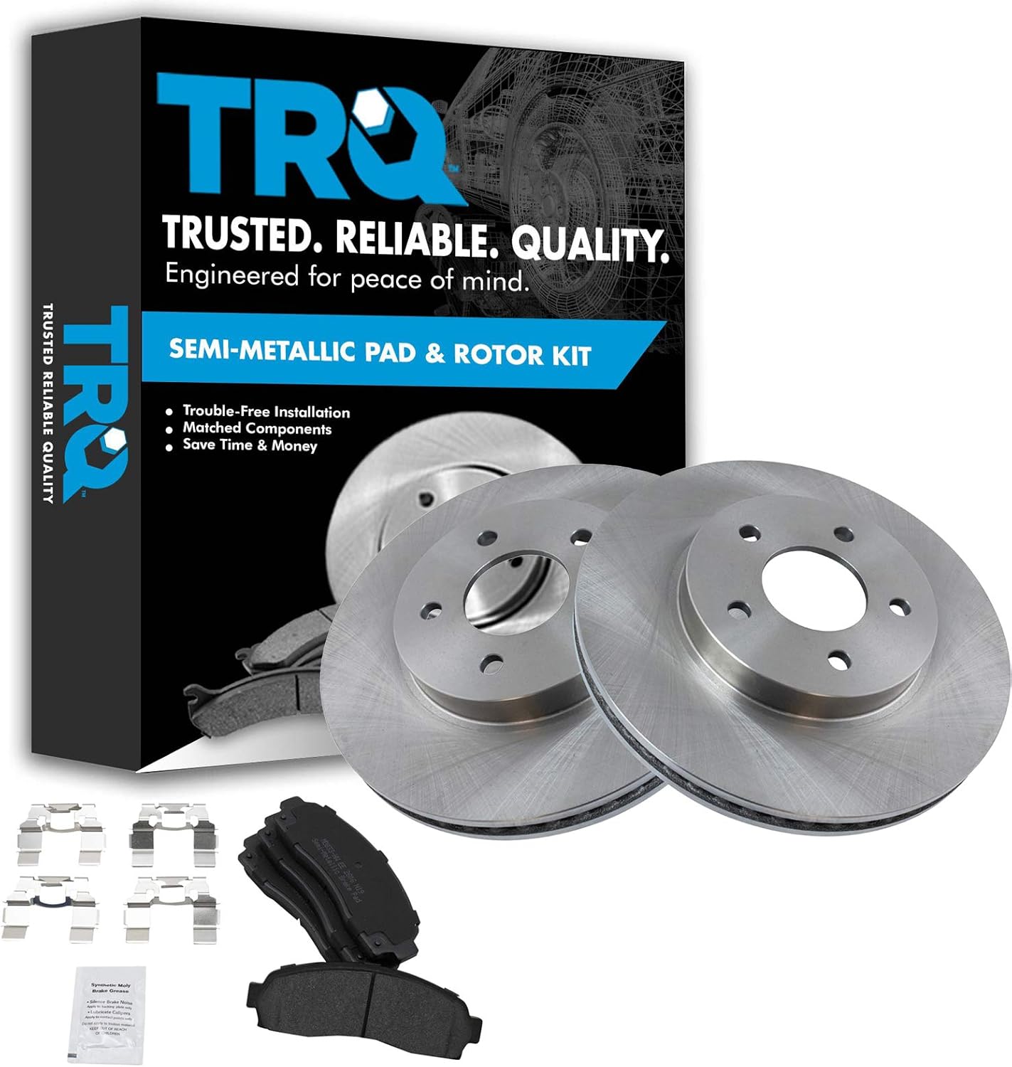 TRQ Front Brake Pad & Rotor Kit for Chevrolet Equinox & More