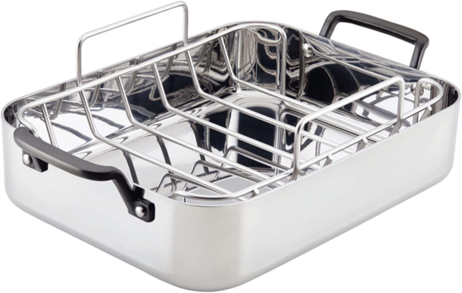 KitchenAid 5-Ply Clad Stainless Steel Roasting Pan for Perfect Meals
