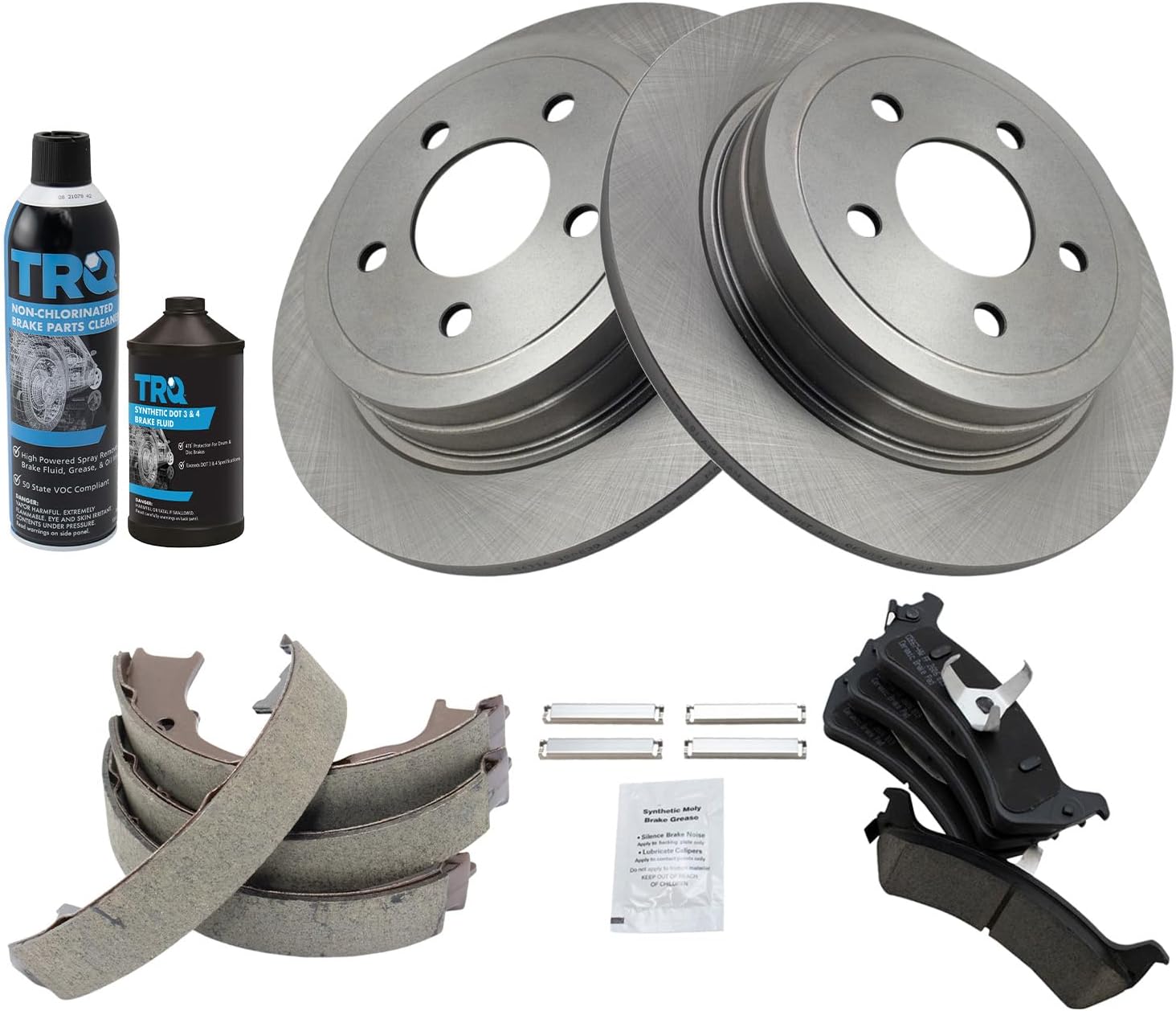 TRQ Rear Brake Pad & Rotor Kit for 2003 Ford Explorer Sport
