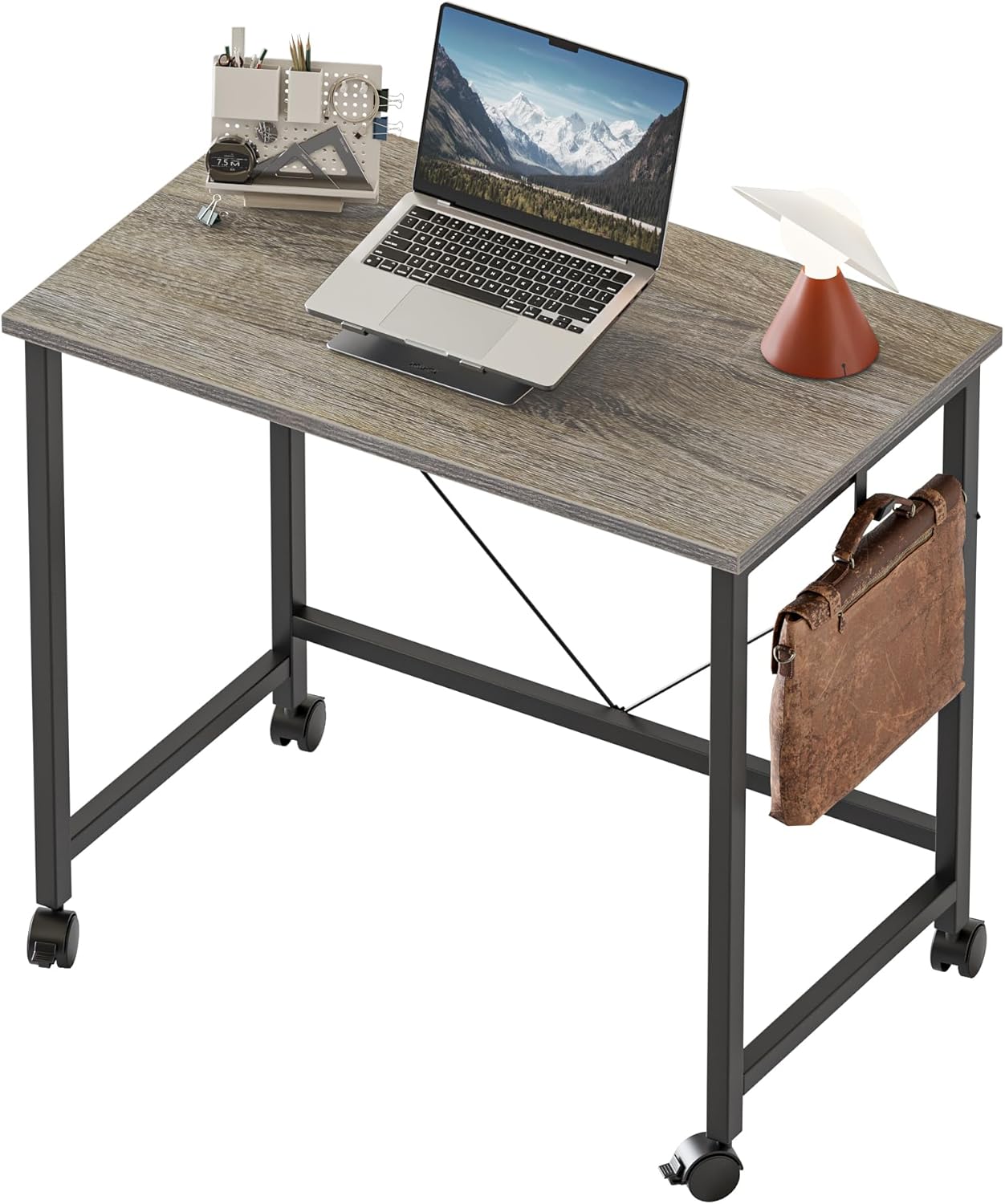 Mericonia Rolling Computer Desk with Wheels for Small Spaces