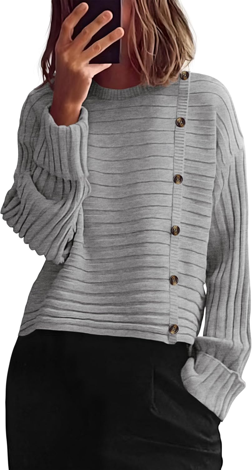 PRETTYGARDEN Womens Sweaters Casual Long Sleeve Knit Pullover