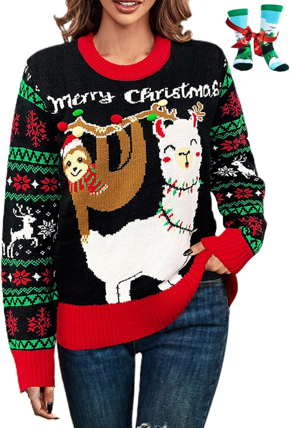 LANPULUX Christmas Sweater for Women - Adorable Ugly Knitwear