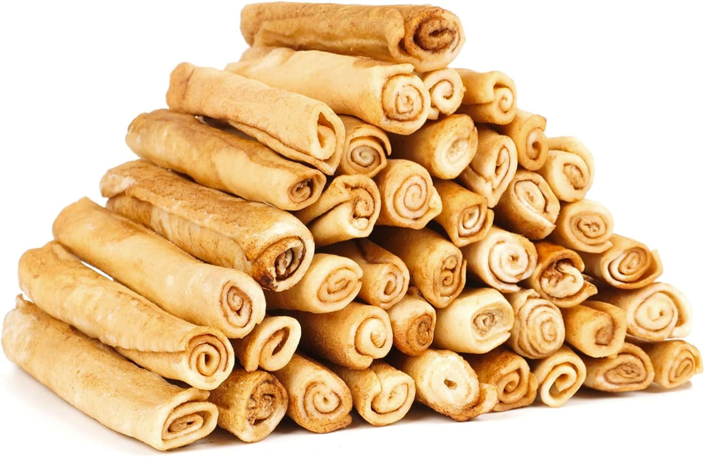 Dog Rawhide Rolls Twist Sticks Chew Treats for Puppies and Small Dogs