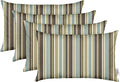 Sunbrella Lumbar Throw Pillows Set of 4 - Durable Outdoor Lumbar