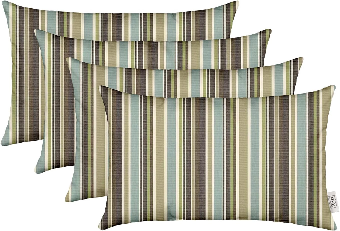 Sunbrella Lumbar Throw Pillows Set of 4 for Outdoor Comfort