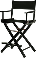 Casual Home 24 in Director's Chair Black Frame with Black Canvas