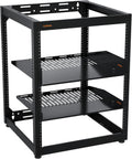 ECHOGEAR 15U Open Frame Rack for Servers & AV Gear - Wall Mountable