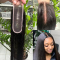 2x6 HD Swiss Lace Melt Skin Closure Long Deep Parting - Natural Black