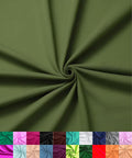 Poly Cotton Fabric Broadcloth by the Yard - Lightweight Olive (60in)