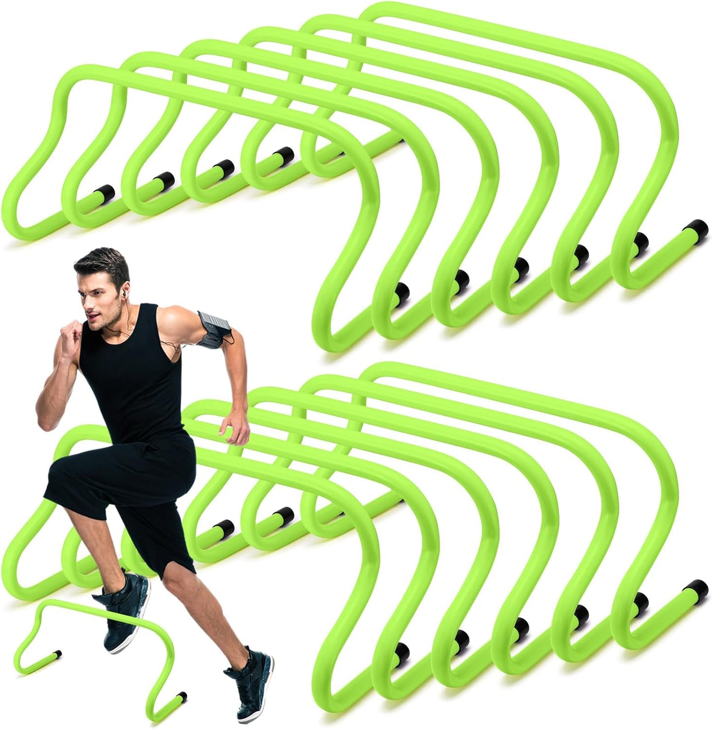 Wettarn 12 Pcs 9 Speed Training Agility Hurdles for Athletes