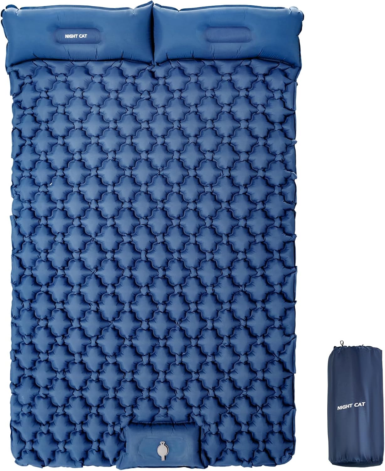 Night Cat Inflatable Double Sleeping Pad for Camping Comfort
